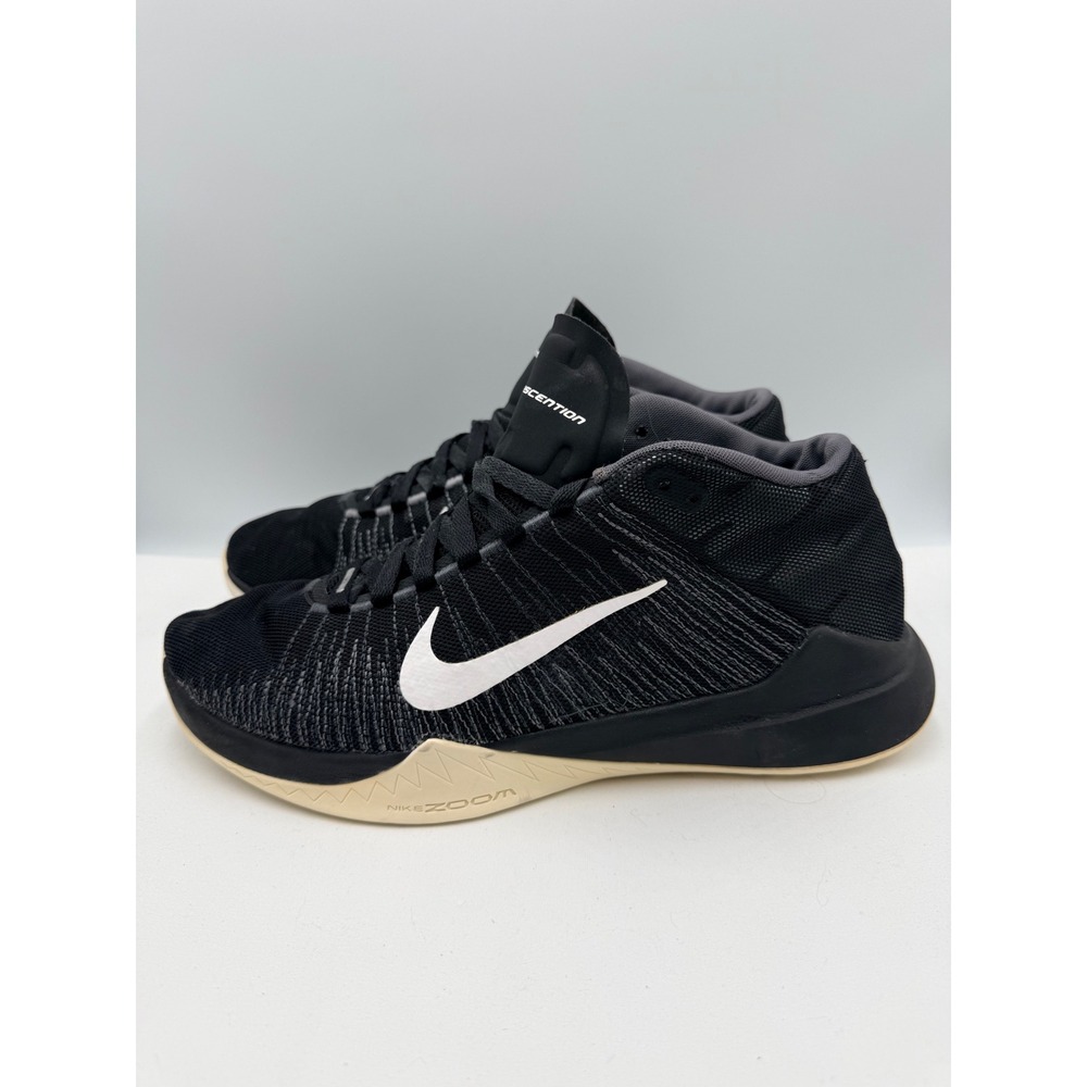 Nike Zoom Ascention Basketball Shoes Mens 11.5 Black 832234-001 Mid Top